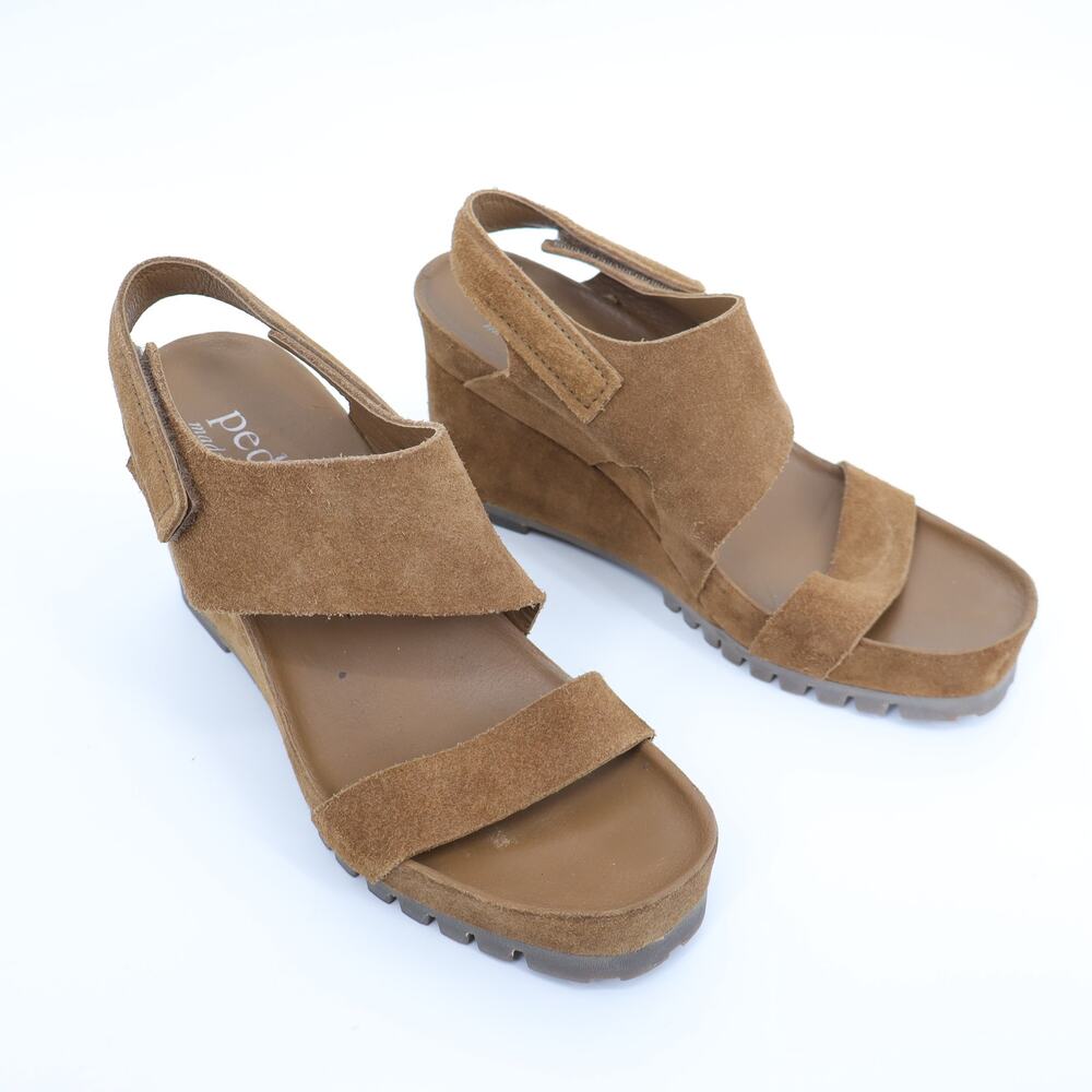 PEDRO GARCIA Jouri Platform Wedge Sandal Brown Cigar Castoro Women's 39/US 9